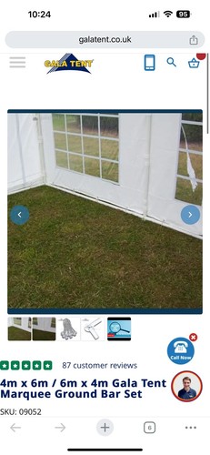 Ground bar kit for - gala, tent