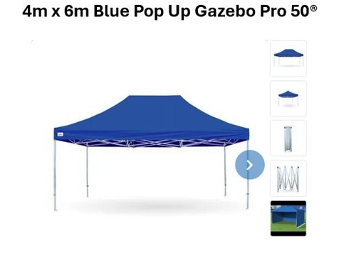 Blue pop up gazebo pro - 6m,